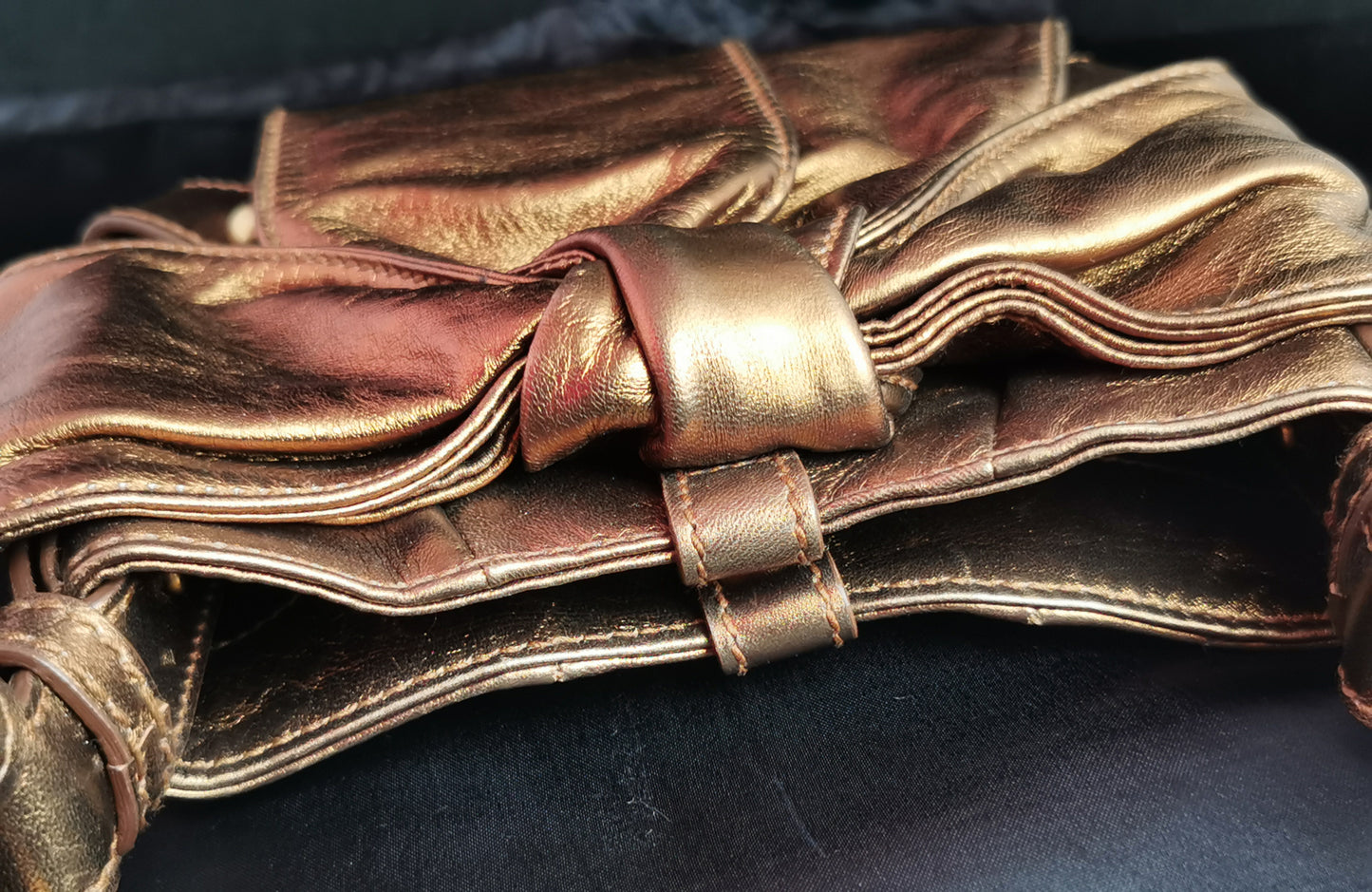 YSL bronze bow mini bag, handbag