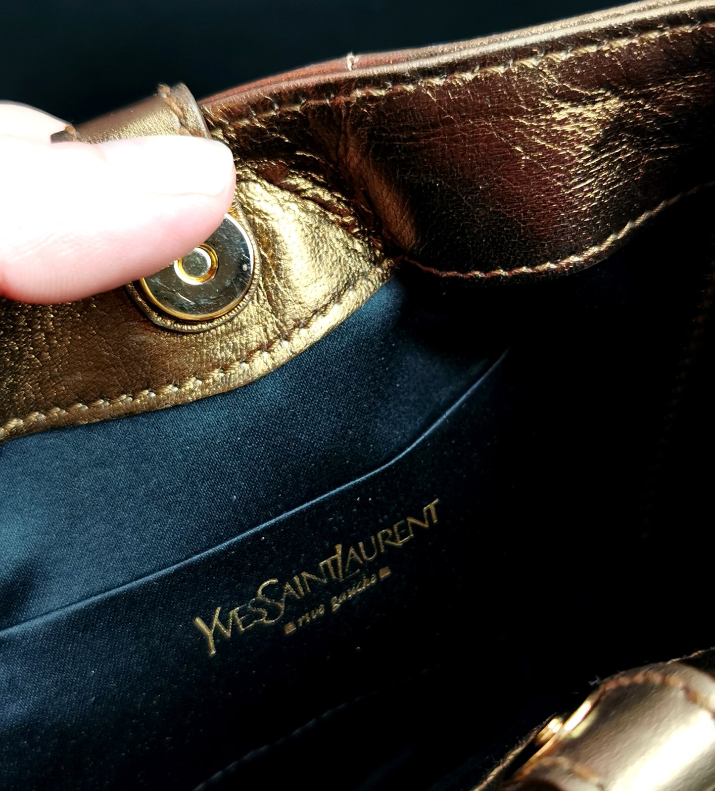 YSL bronze bow mini bag, handbag