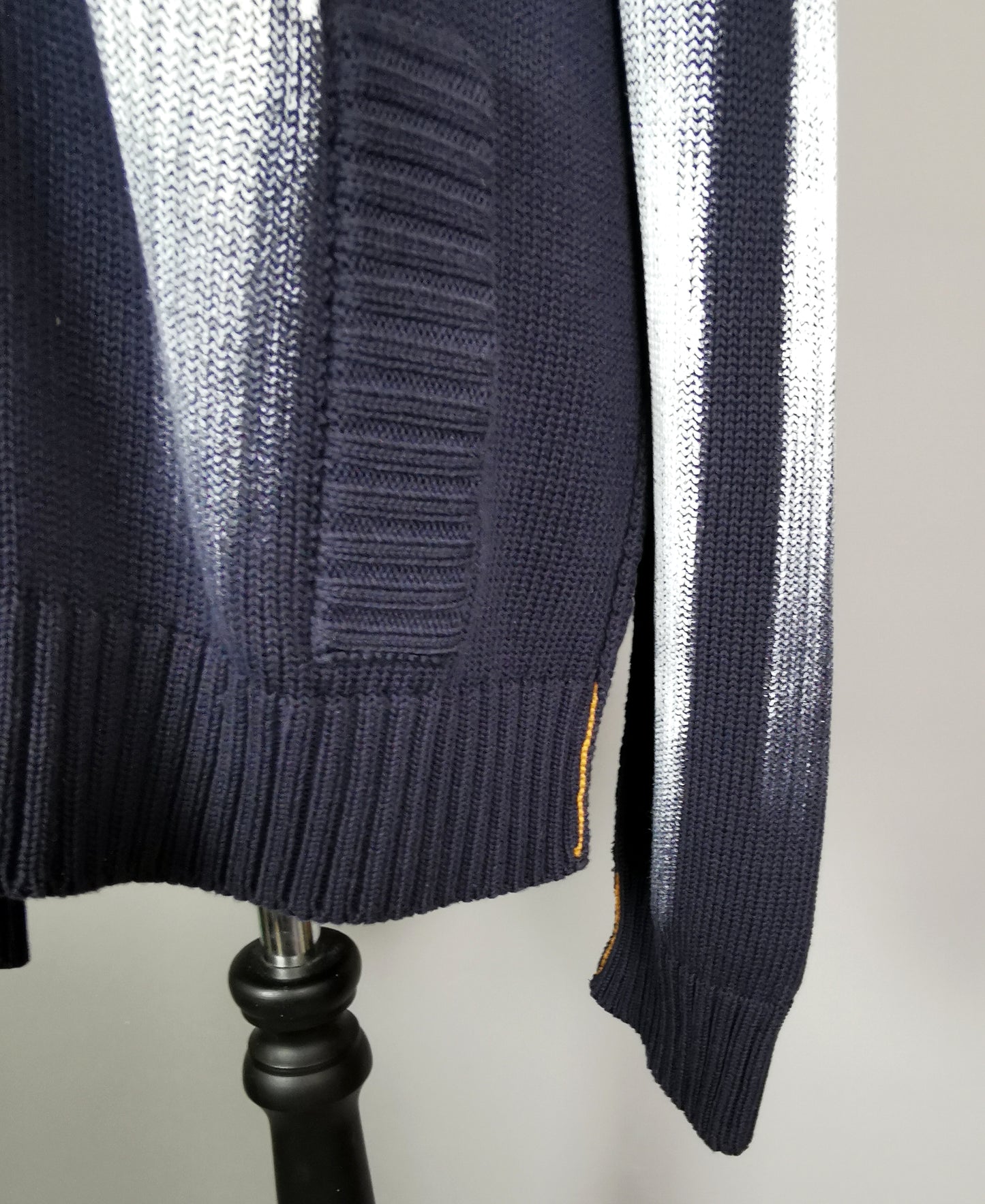 Vintage Mens Dolce and Gabbana paint stripe cardigan