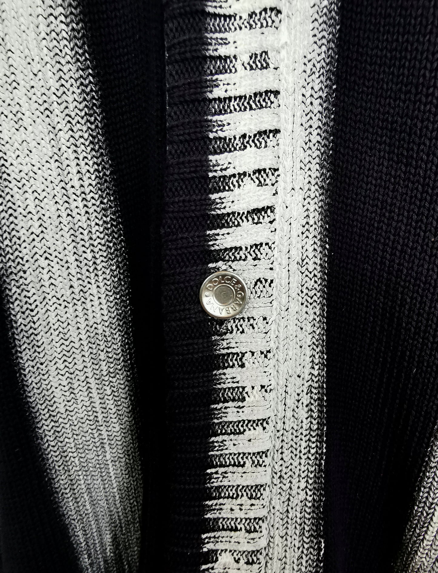 Vintage Mens Dolce and Gabbana paint stripe cardigan