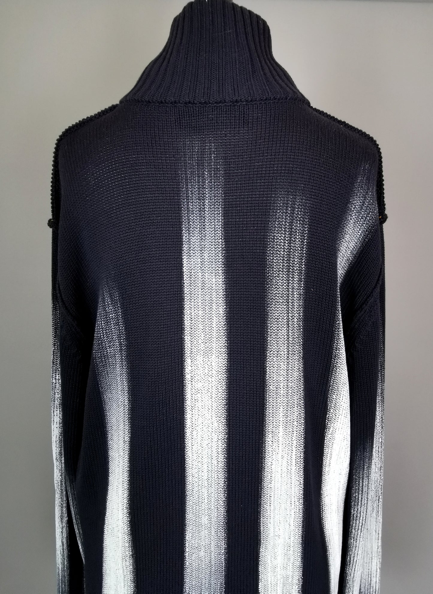 Vintage Mens Dolce and Gabbana paint stripe cardigan