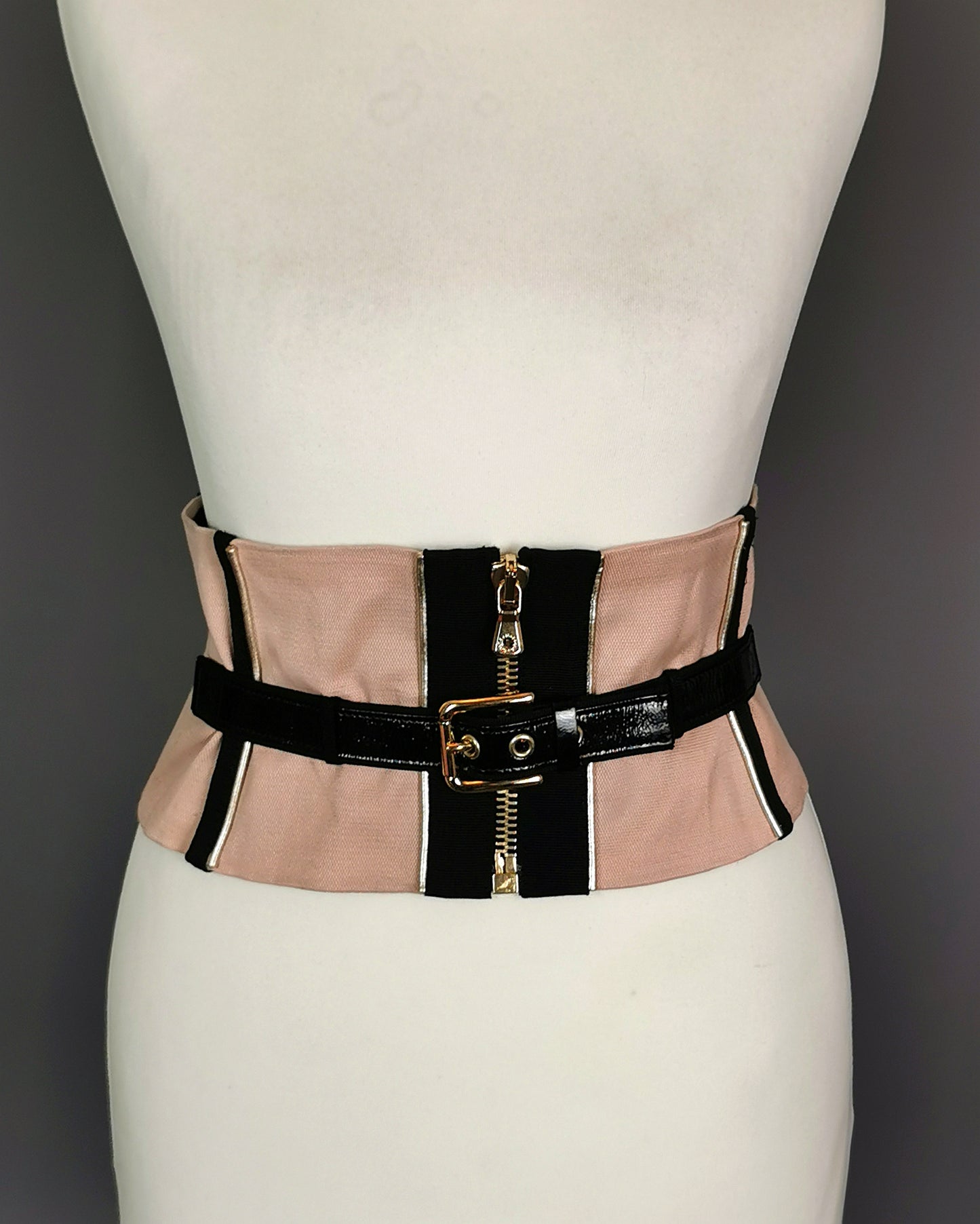 Dolce and Gabbana corset waist belt, blush pink