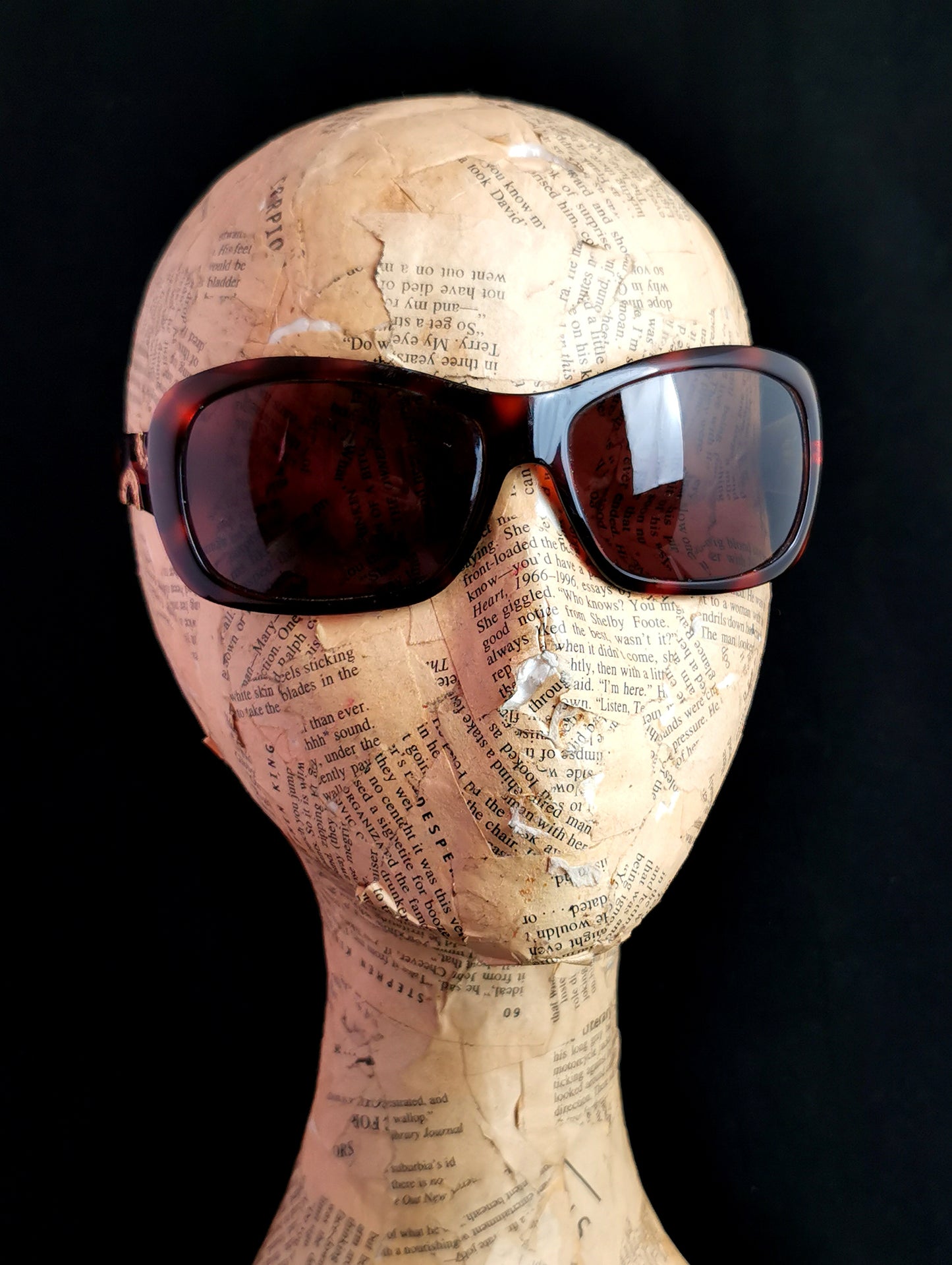 Bvlgari faux tortoiseshell sunglasses, gold tone logo