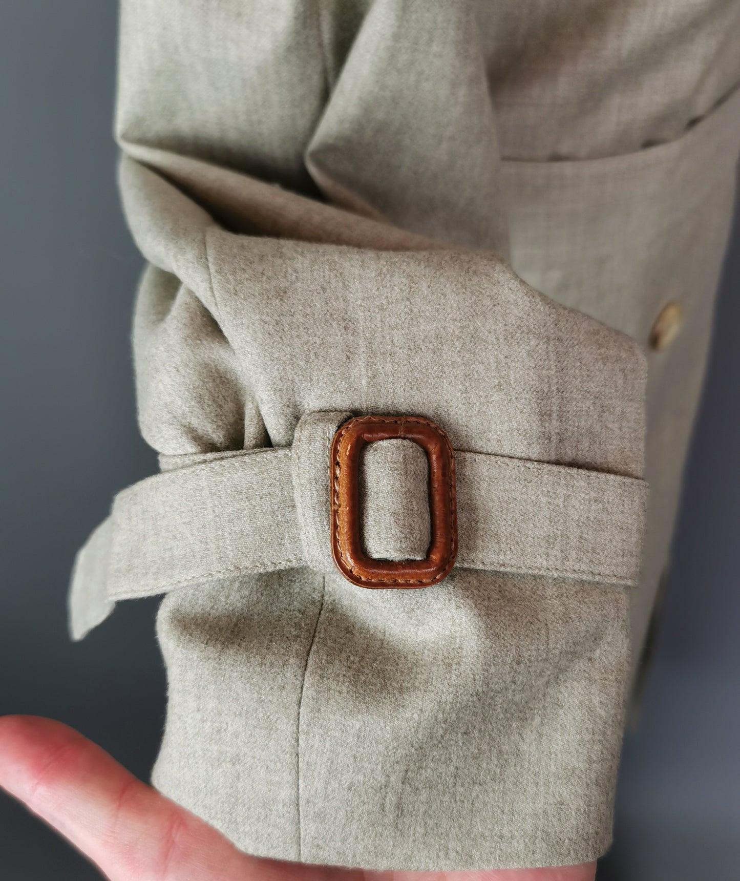 Vintage ladies Jaeger trench coat, Pure new wool