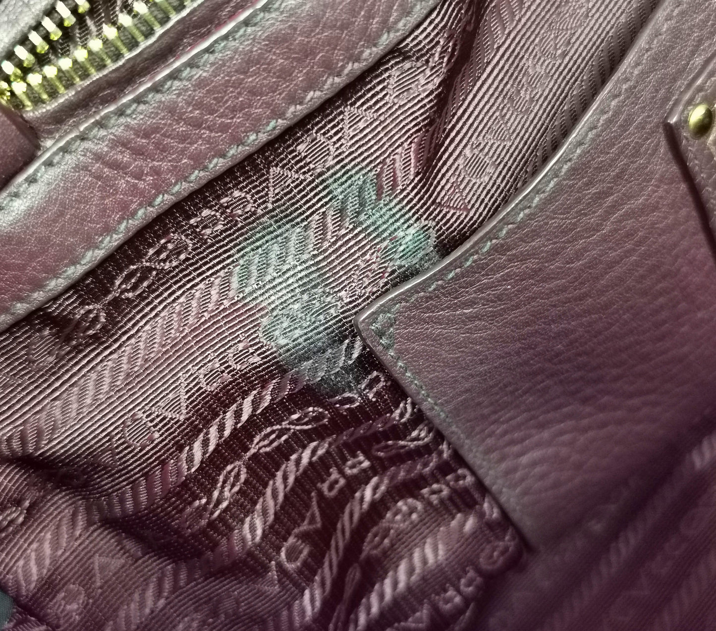 Prada Vitello Daino burgandy leather shopper, Tote bag, convertible