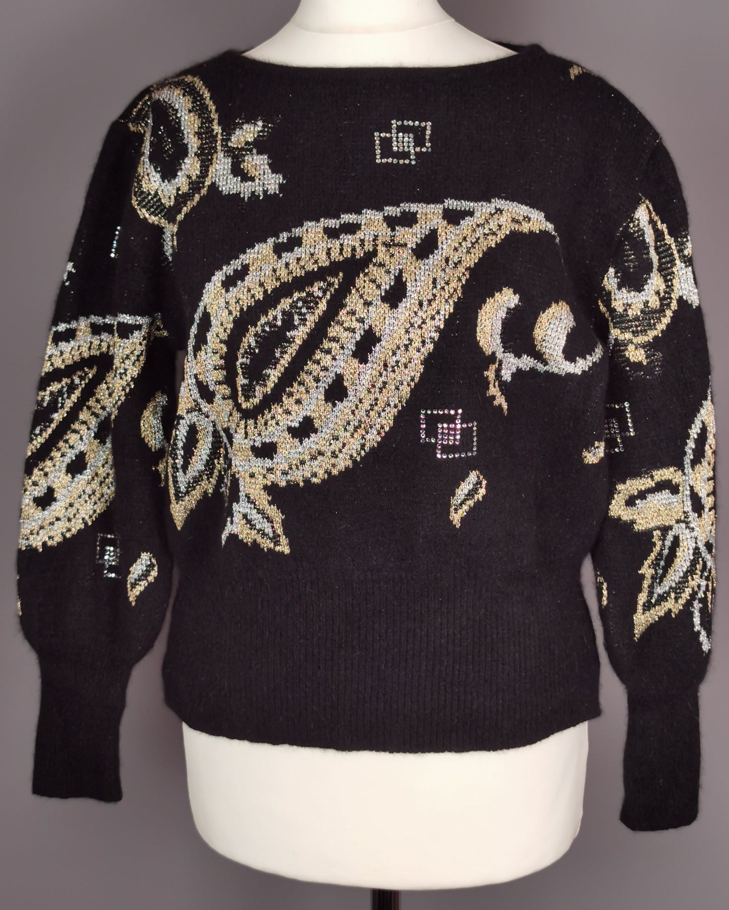 Vintage 80s Metallic knit sweater, Mondi