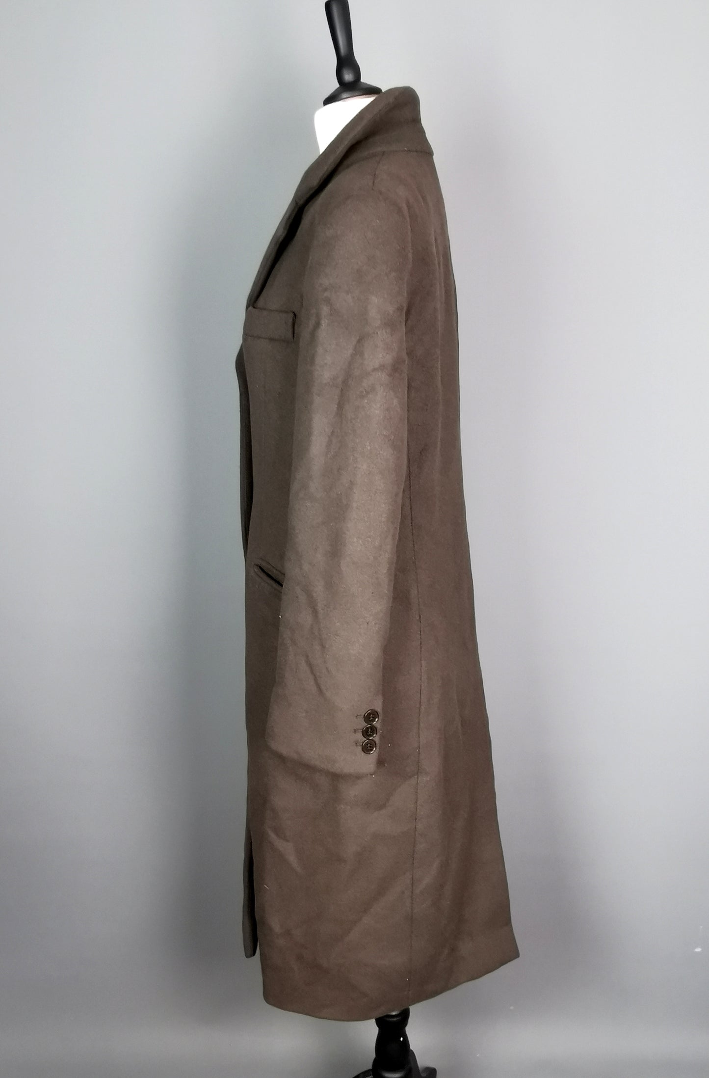 Vintage Emporio Armani brown wool long coat