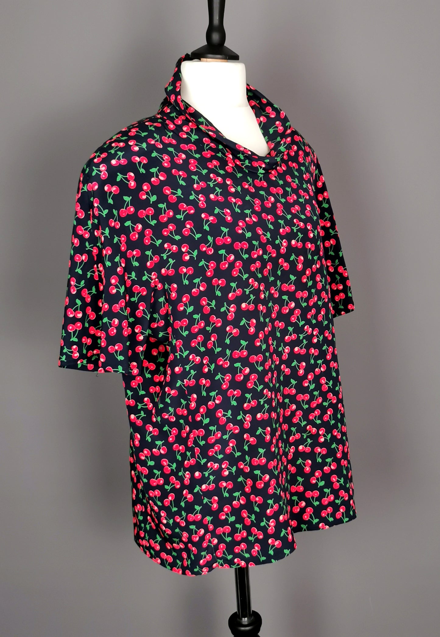 Vintage Valentino cherry print Silk blouse