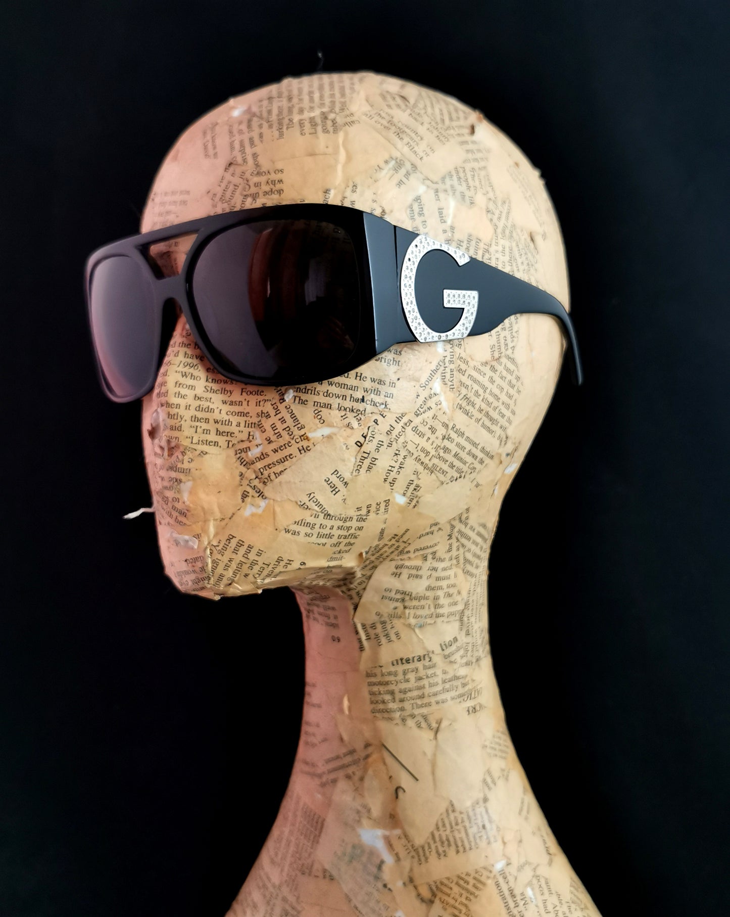Dolce and Gabbana oversized Sunglasses, logo, Black