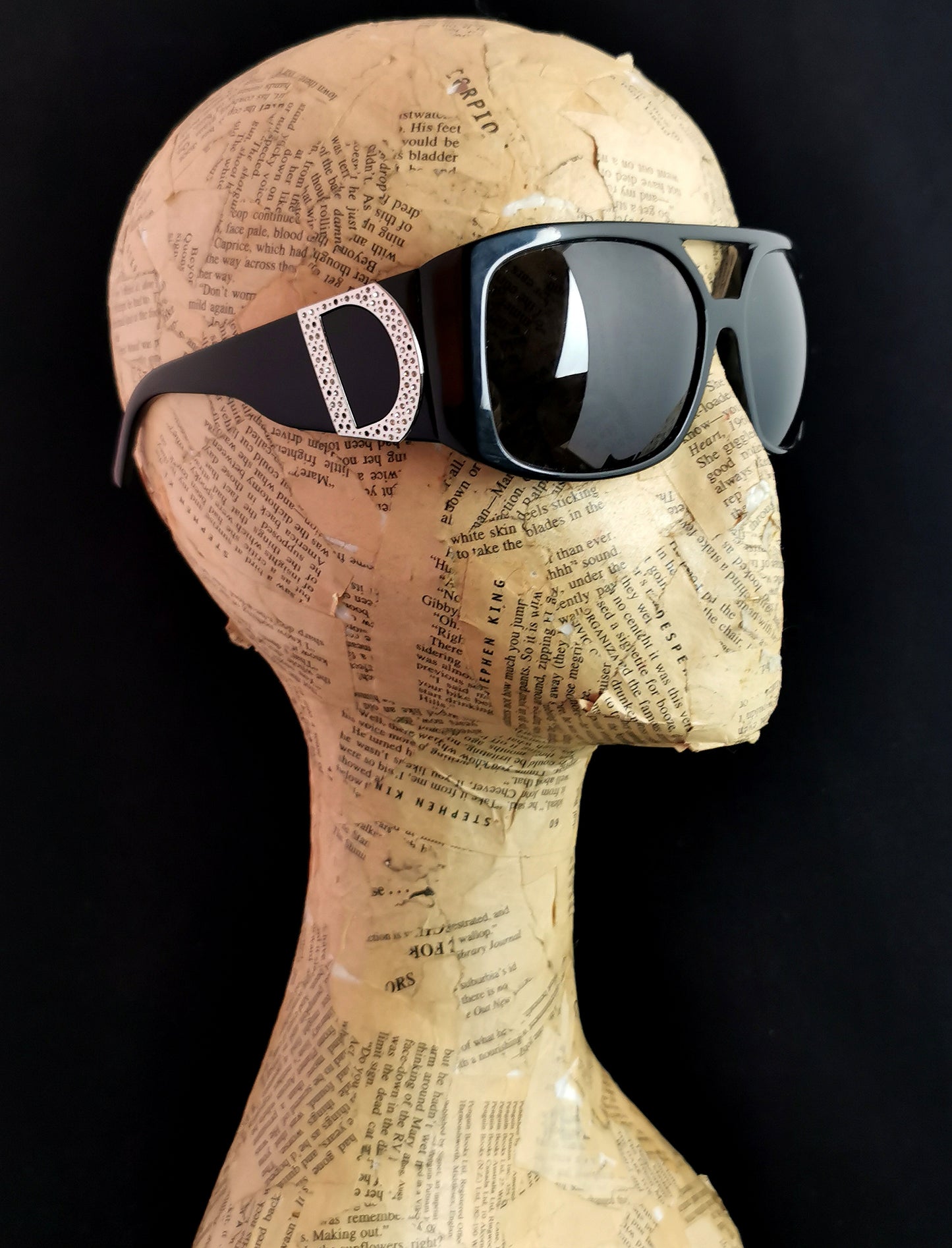 Dolce and Gabbana oversized Sunglasses, logo, Black