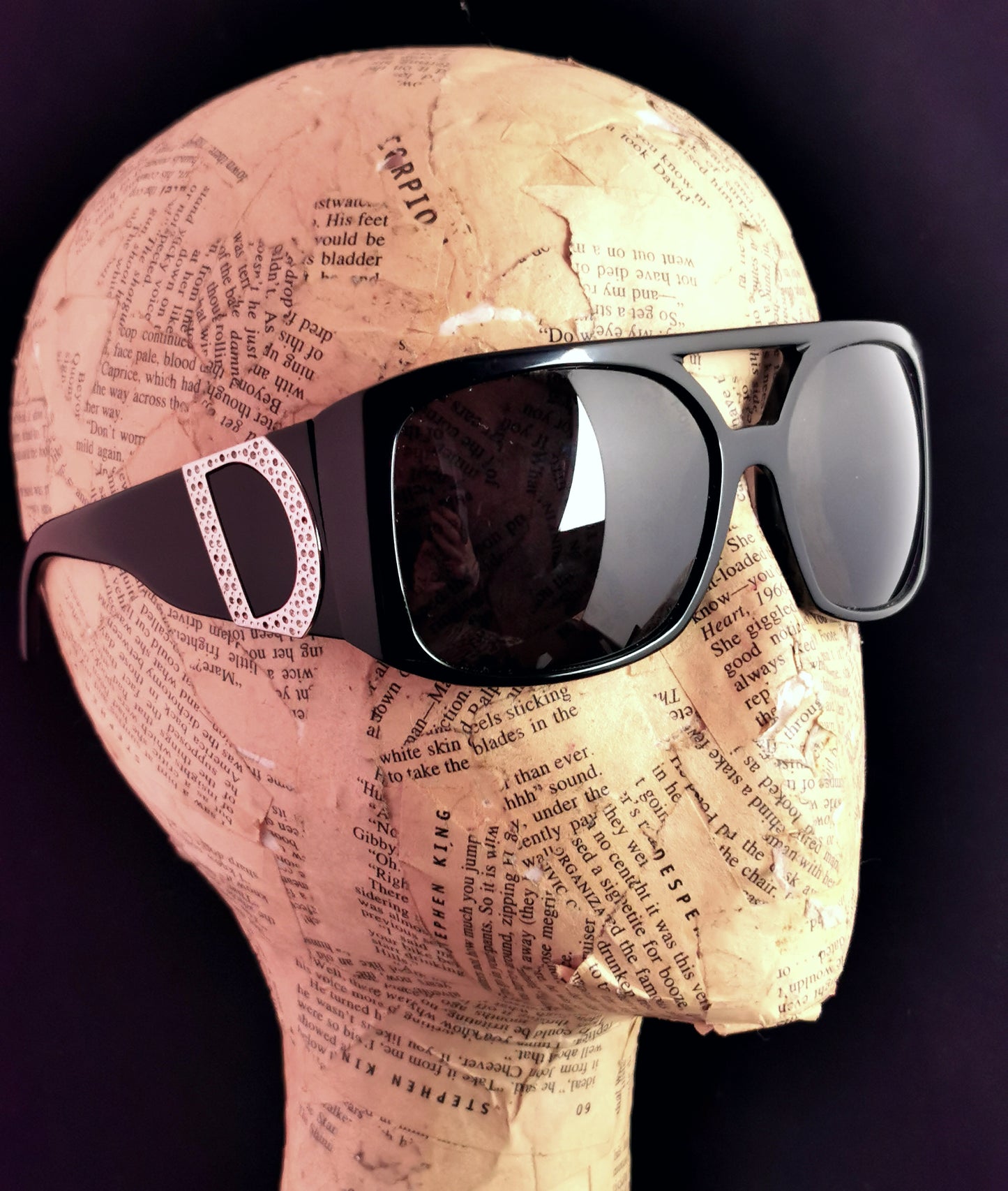 Dolce and Gabbana oversized Sunglasses, logo, Black