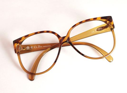 Christian Dior faux tortoiseshell glasses frames, preppy