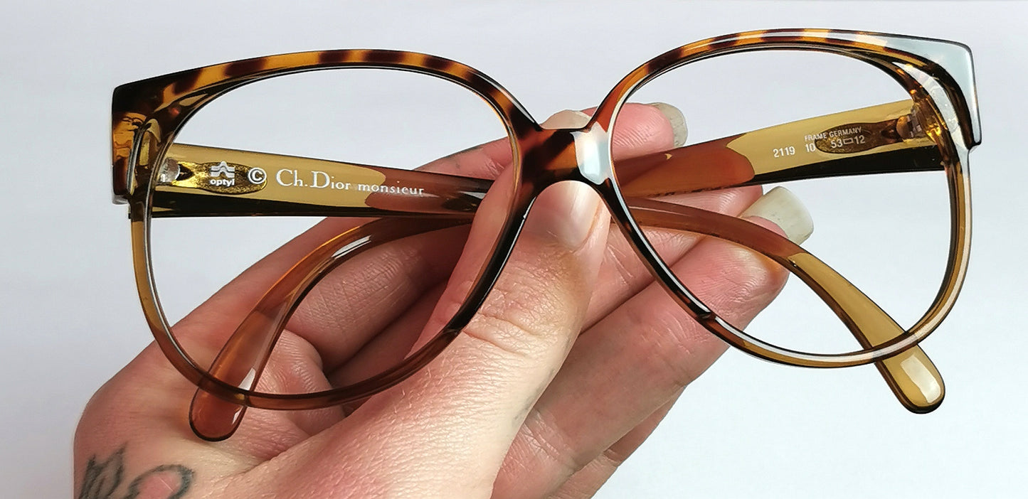 Christian Dior faux tortoiseshell glasses frames, preppy