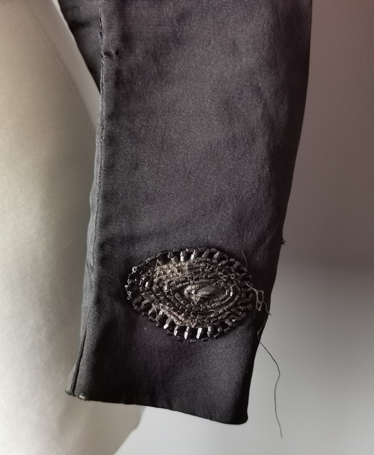 Antique Victorian mourning bodice, Blouse, French jet