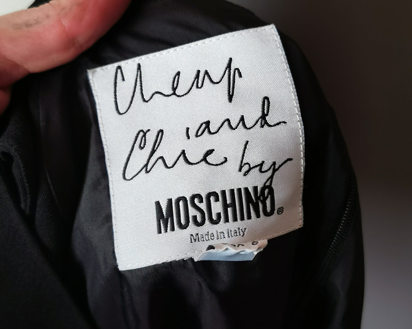 Moschino Cheap and Chic black sheath dress