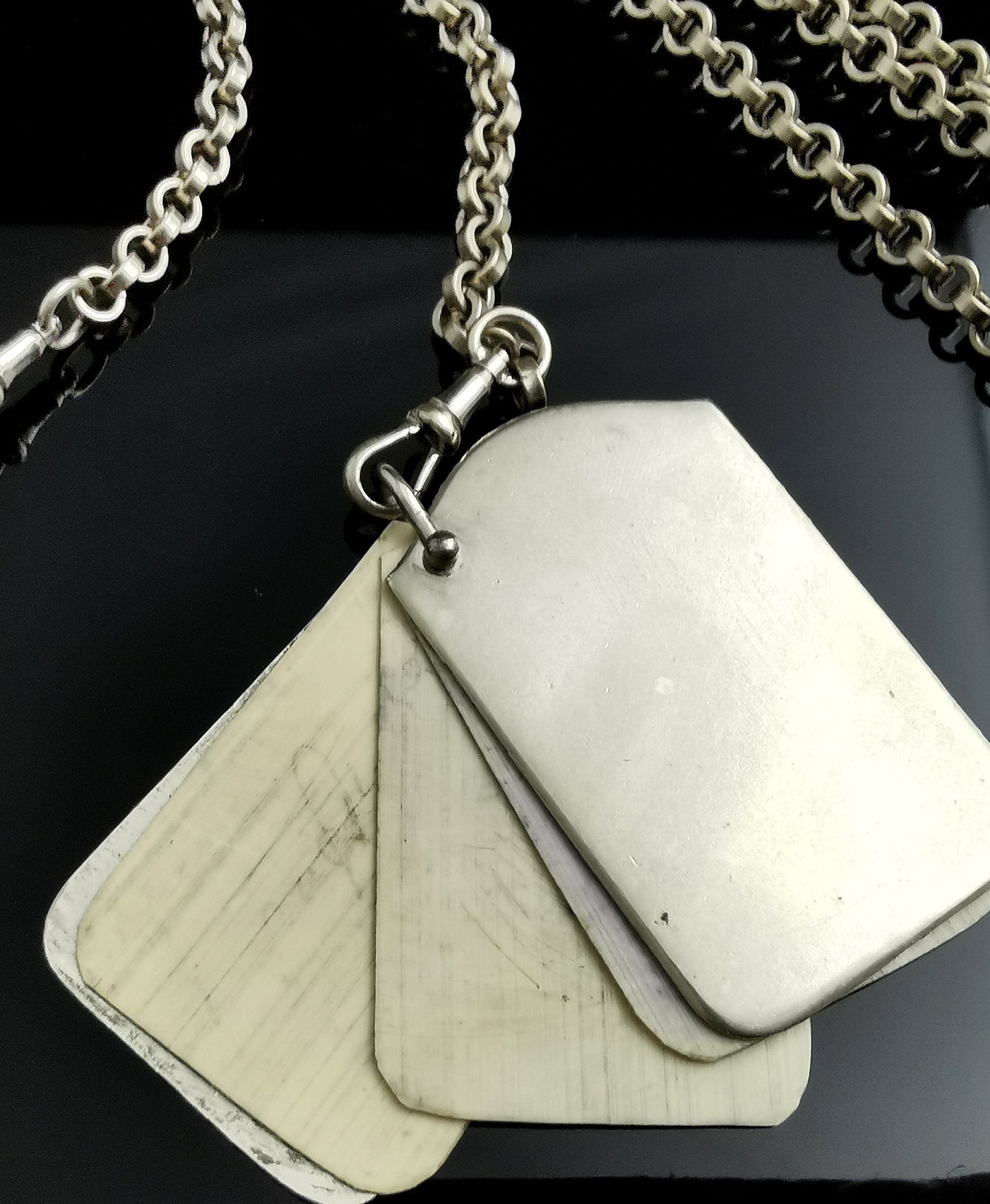 Antique Victorian silver plated chatelaine, Lyre and Acorn