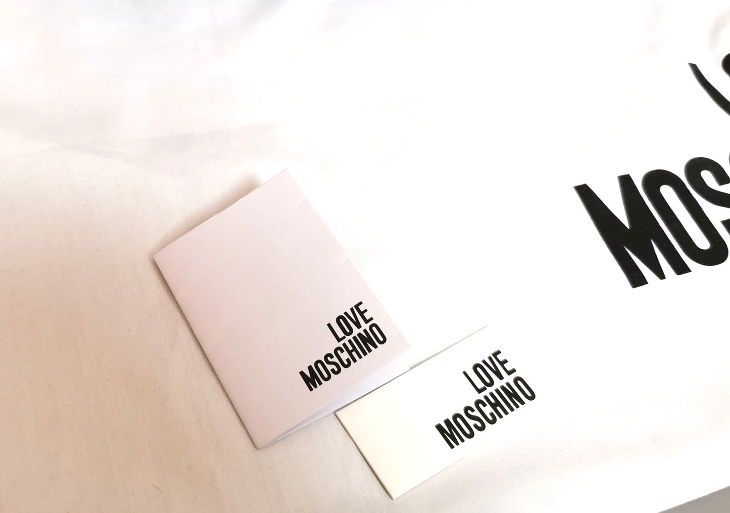 Moschino Love chain handle backpack, Black and Red