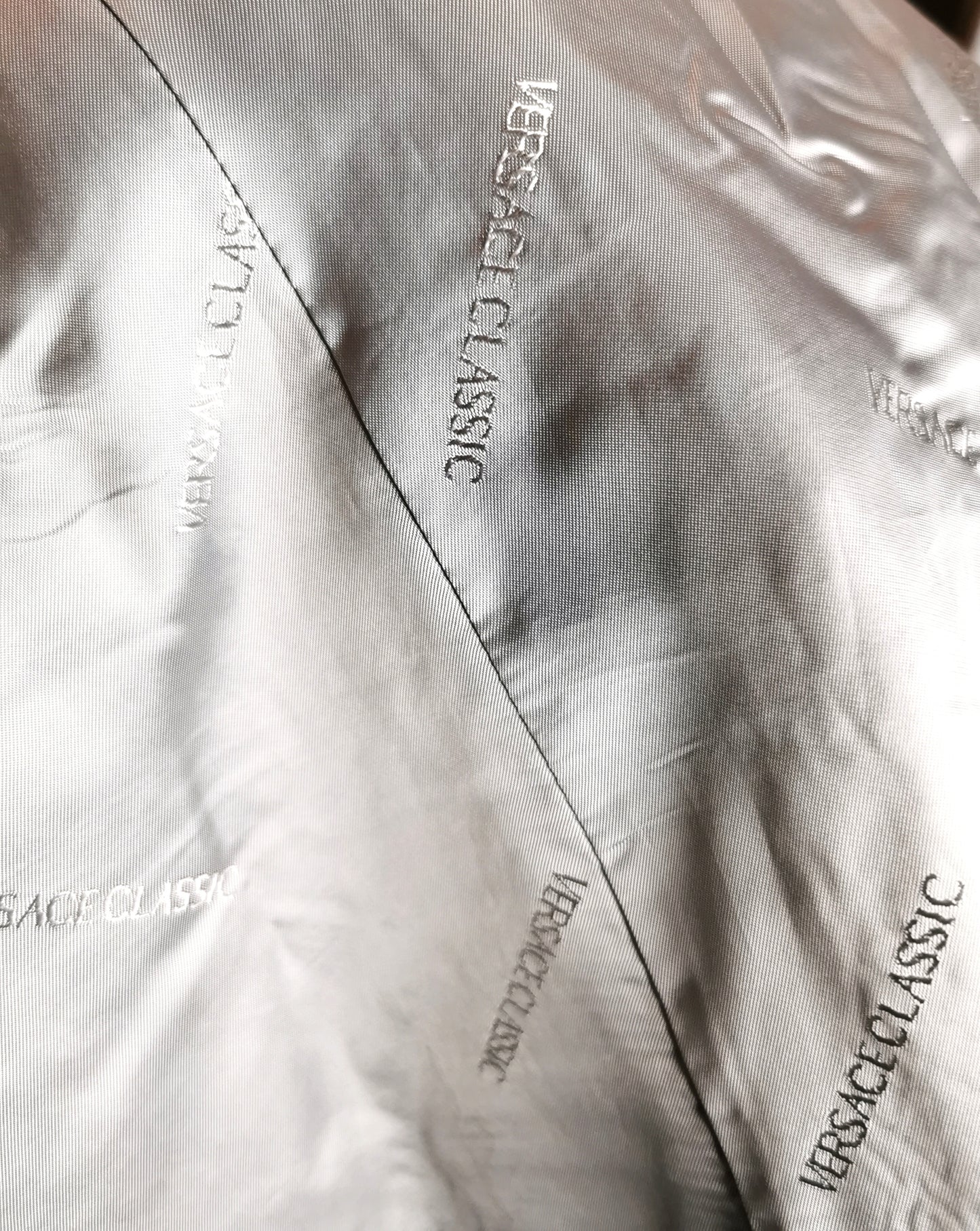 Vintage Versace Classic Mens Grey pinstripe suit