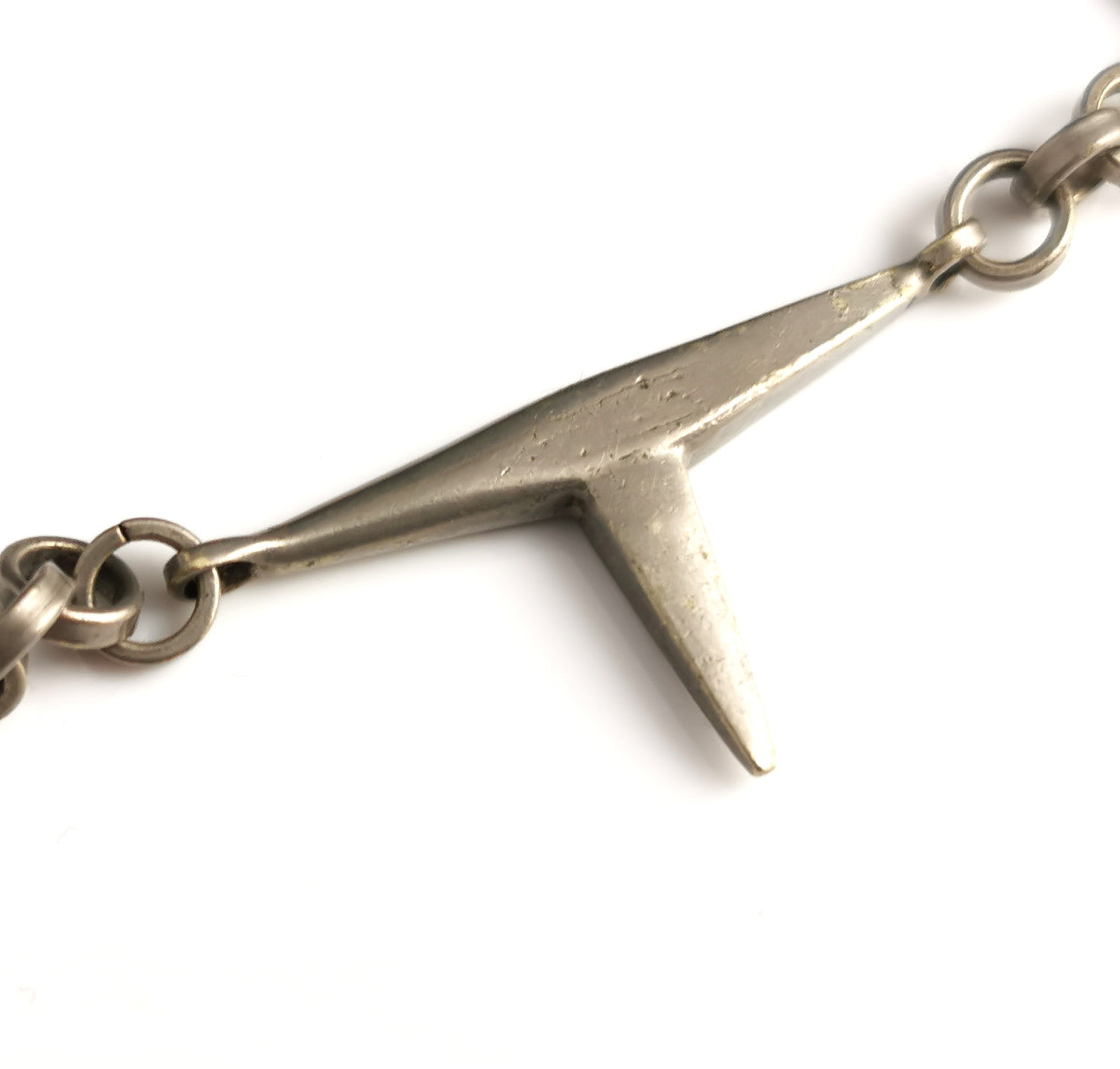 Rare antique mining themed Albert chain, watch chain