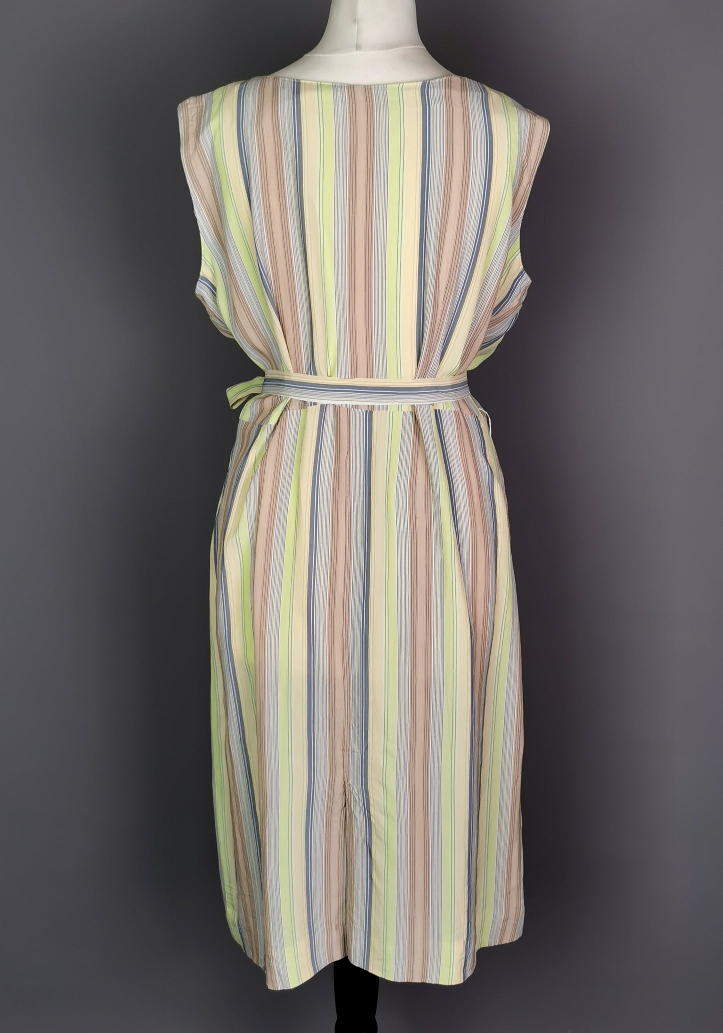 Vintage striped day dress, 1930's, Rayon