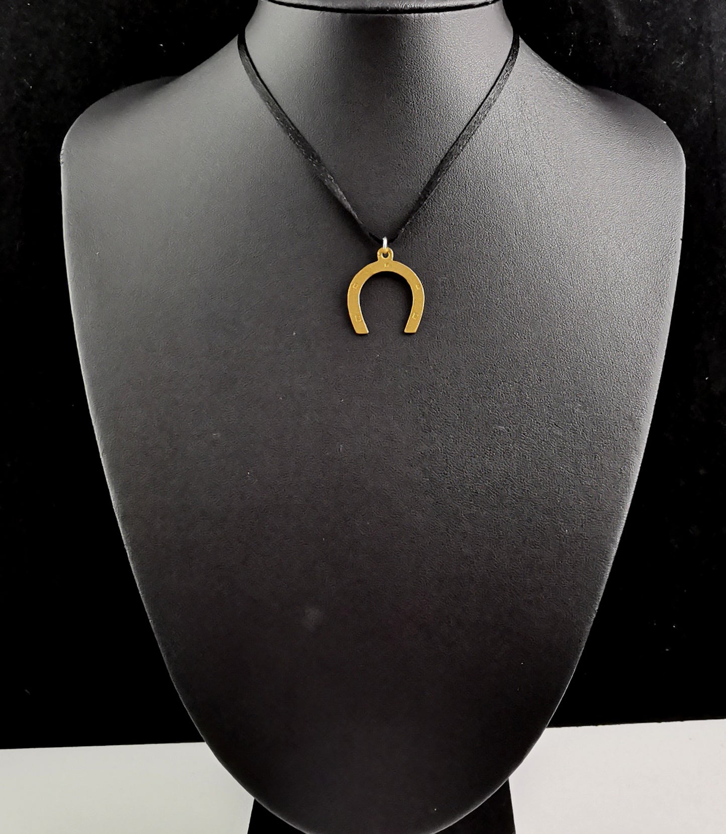 Antique Victorian gold plated horseshoe pendant