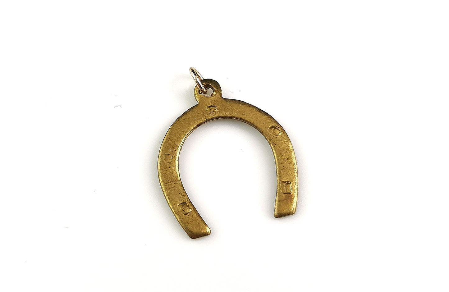Antique Victorian gold plated horseshoe pendant