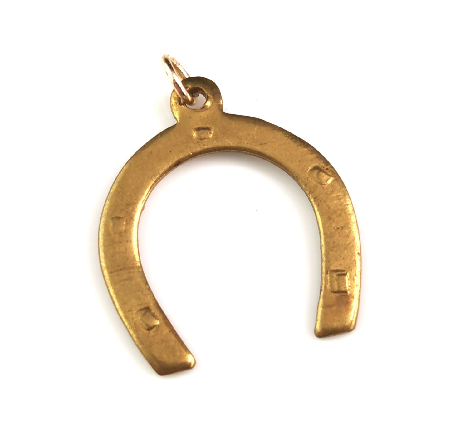 Antique Victorian gold plated horseshoe pendant