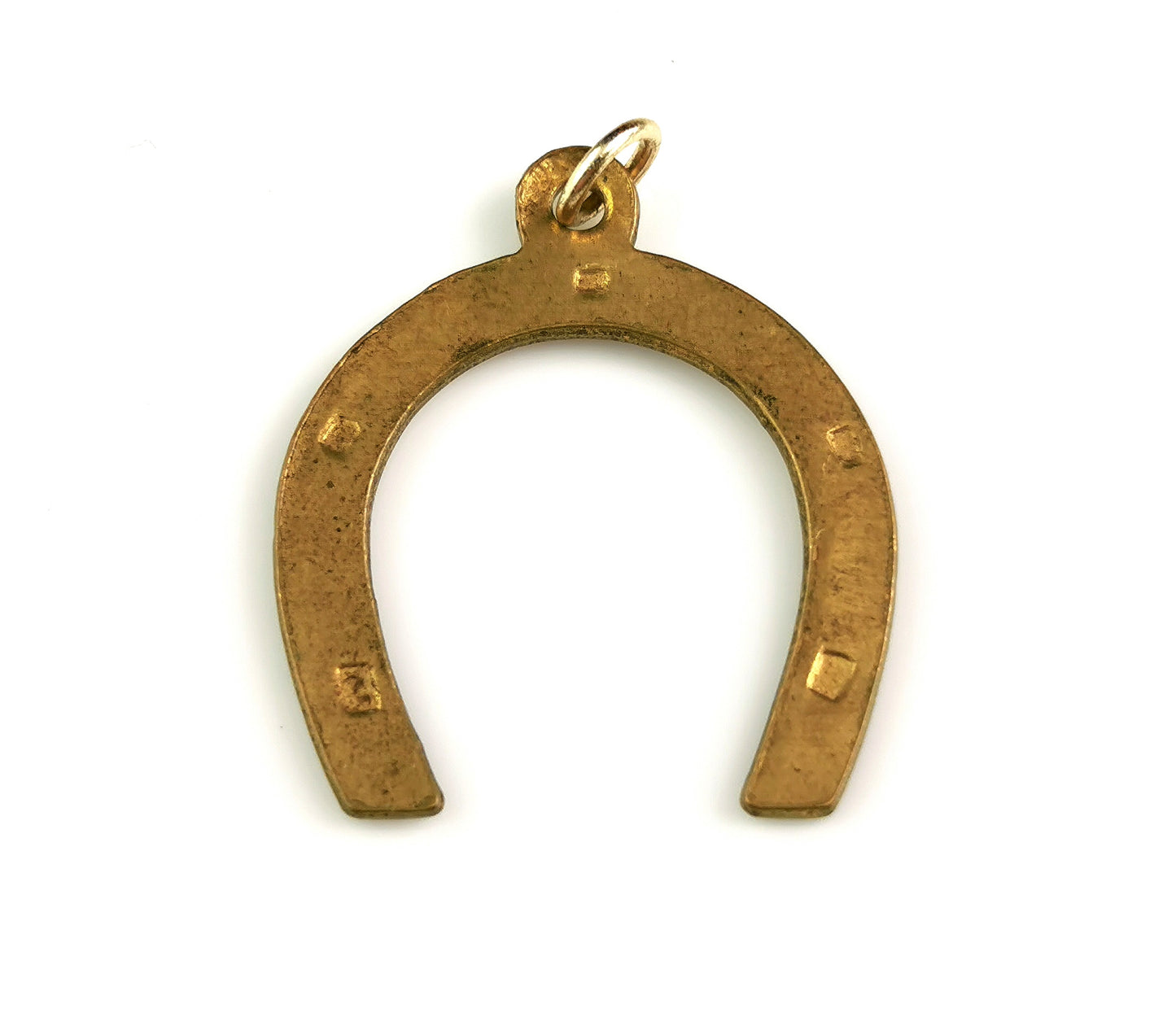 Antique Victorian gold plated horseshoe pendant