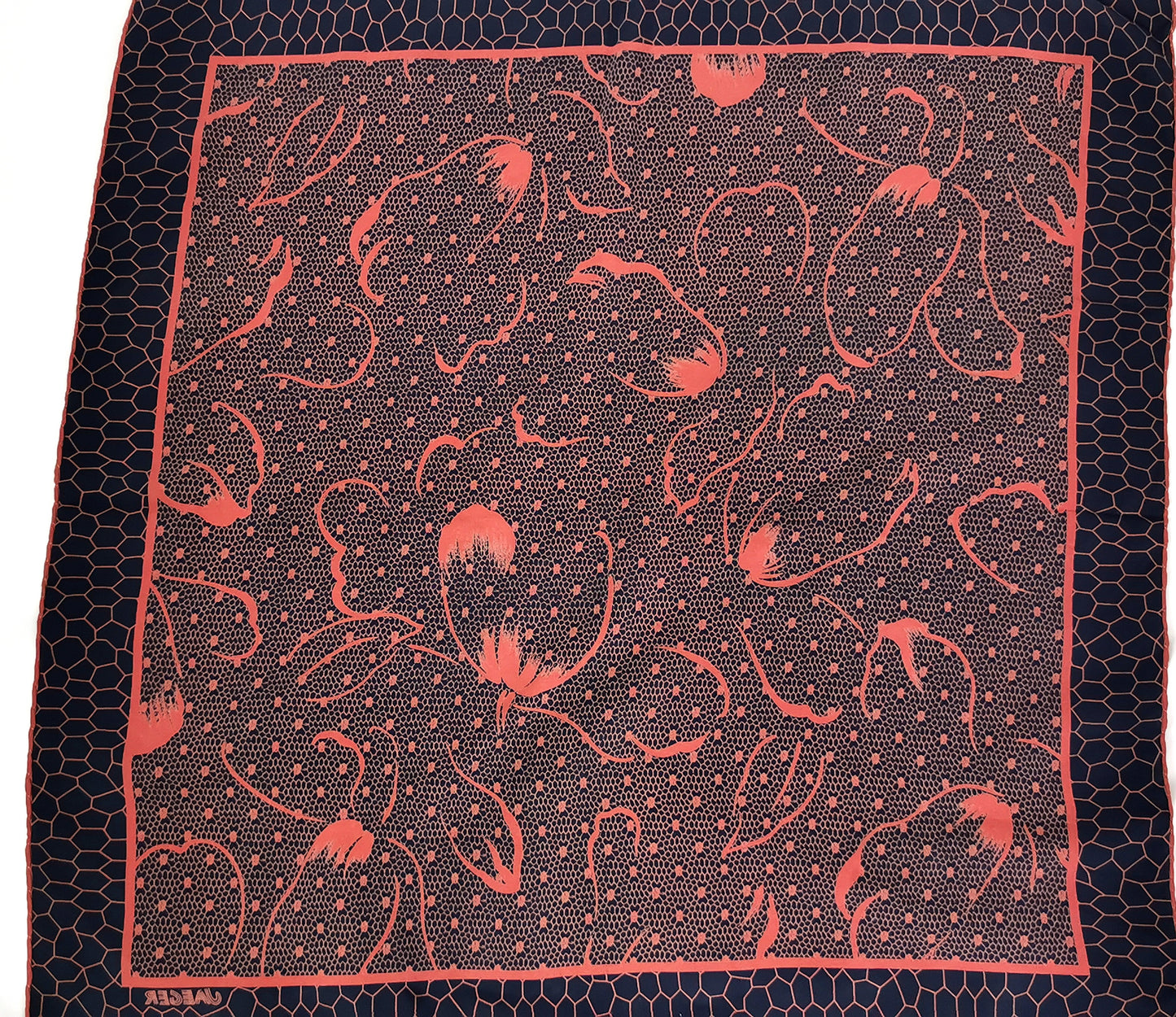 Vintage Jaeger silk scarf, floral print