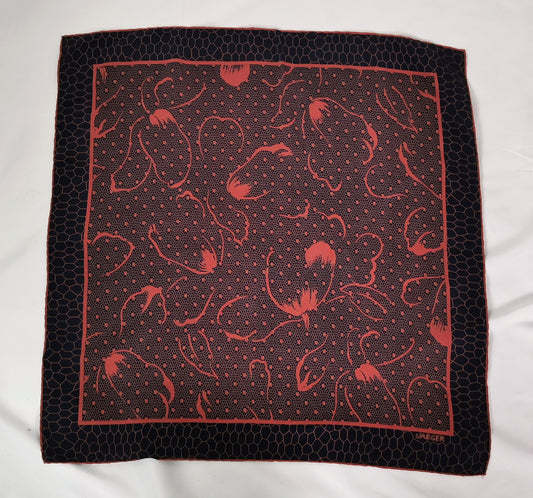 Vintage Jaeger silk scarf, floral print