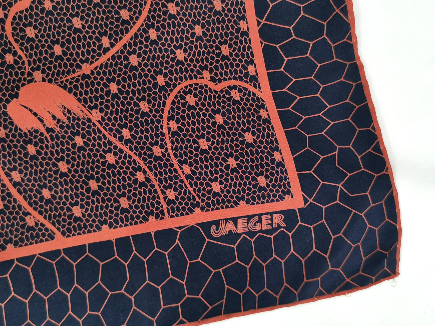 Vintage Jaeger silk scarf, floral print