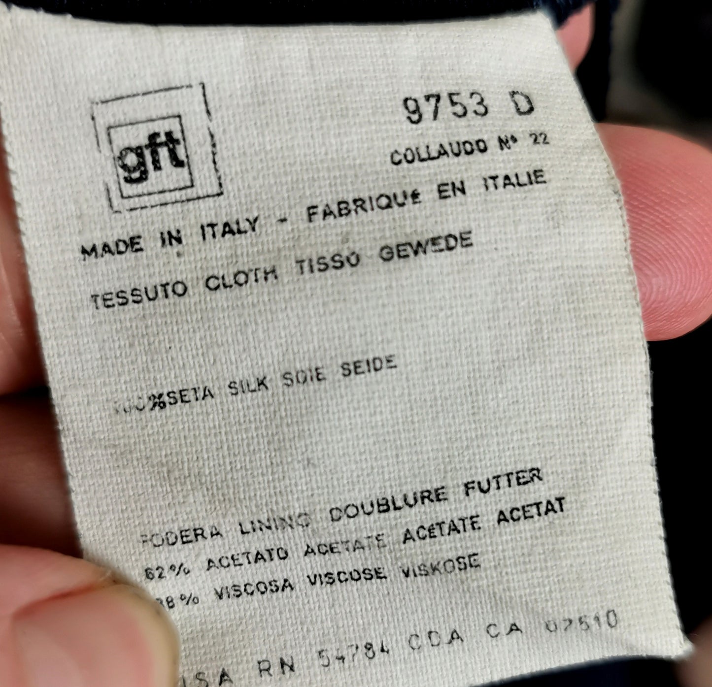 Vintage Valentino Navy silk pullover blouse, Miss V