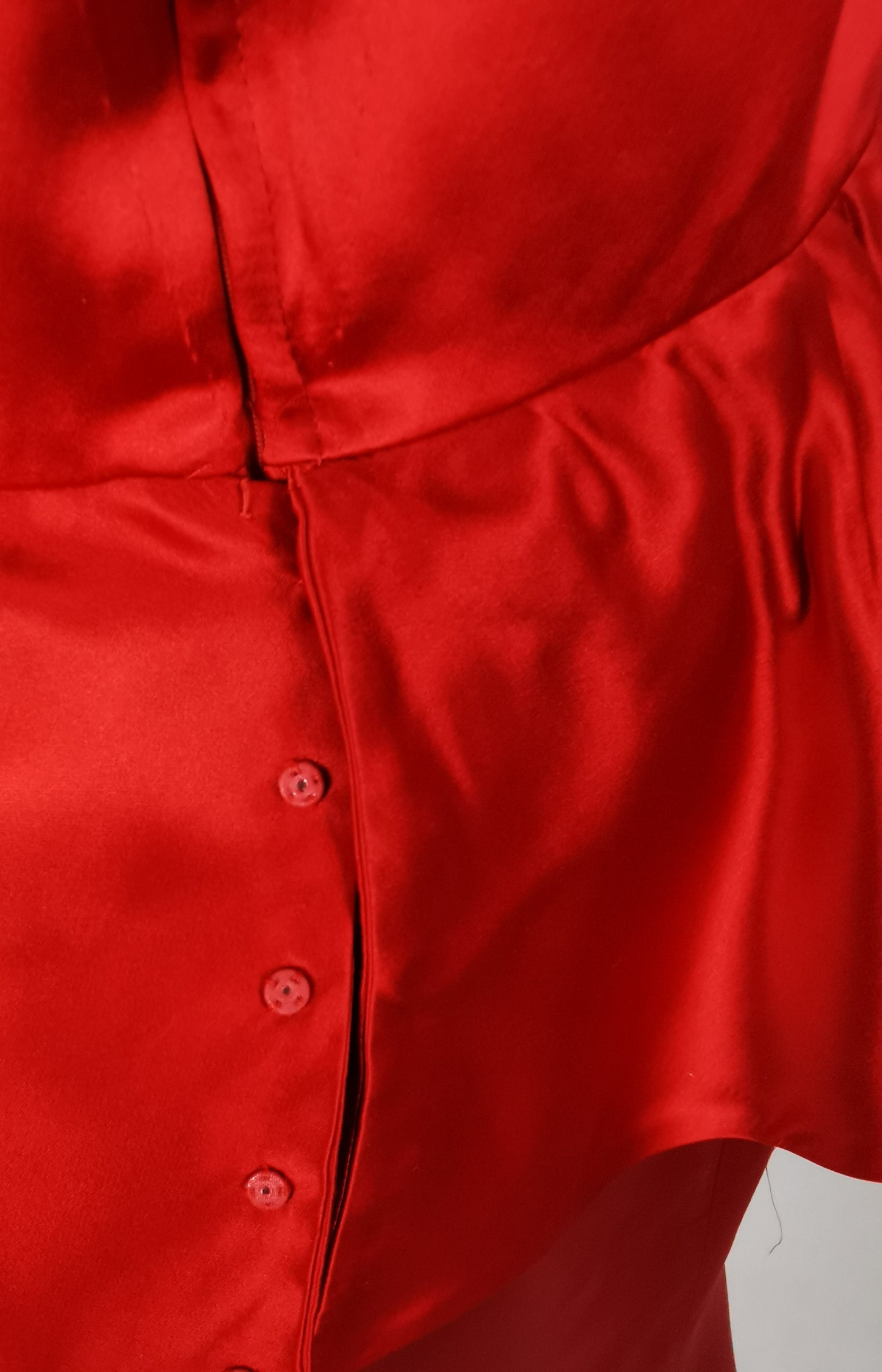 Vintage Valentino Red satin ball gown dress, Evening dress