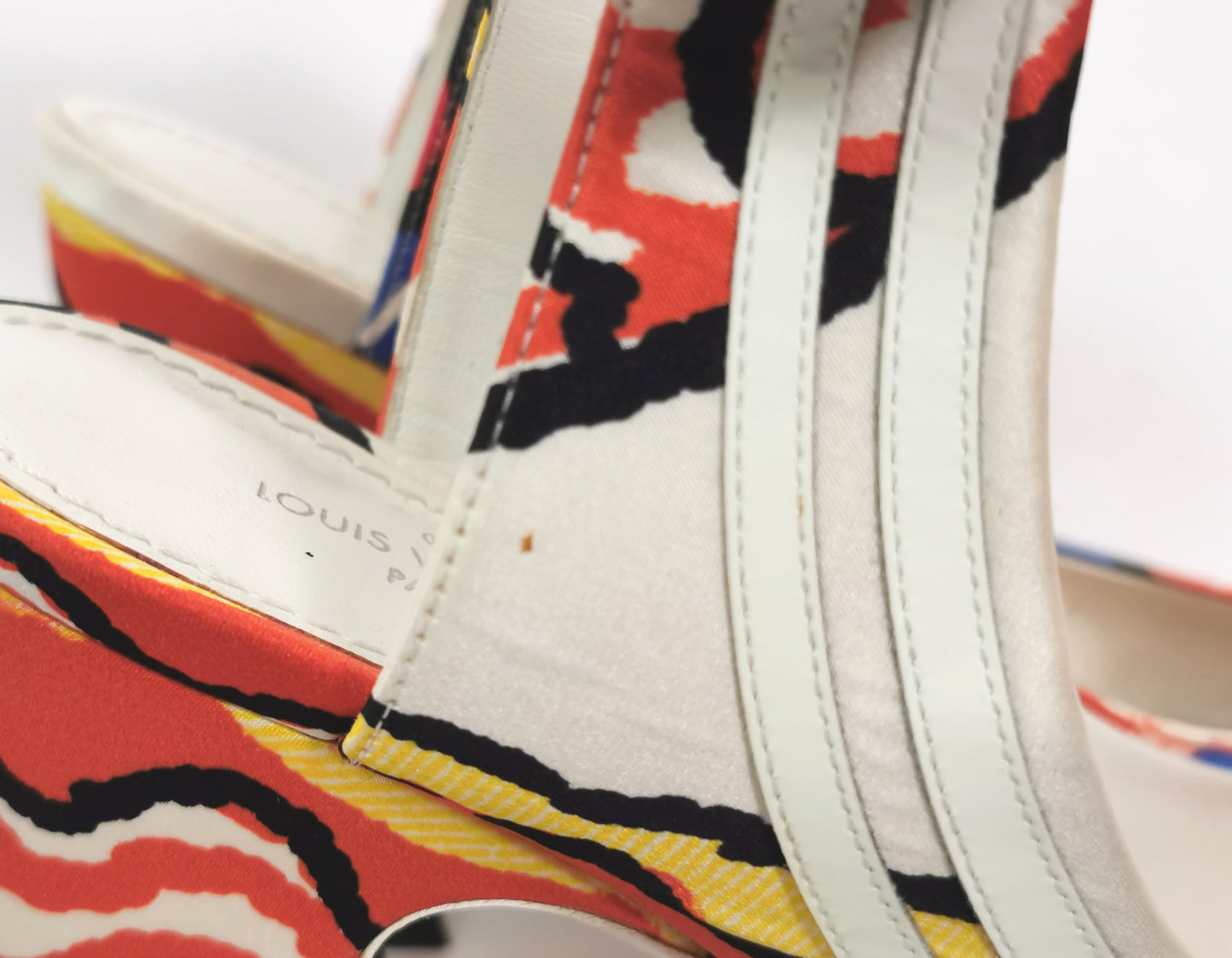 Louis Vuitton psychedelic shoes, Heels, Floral graffiti, Ankle Strap