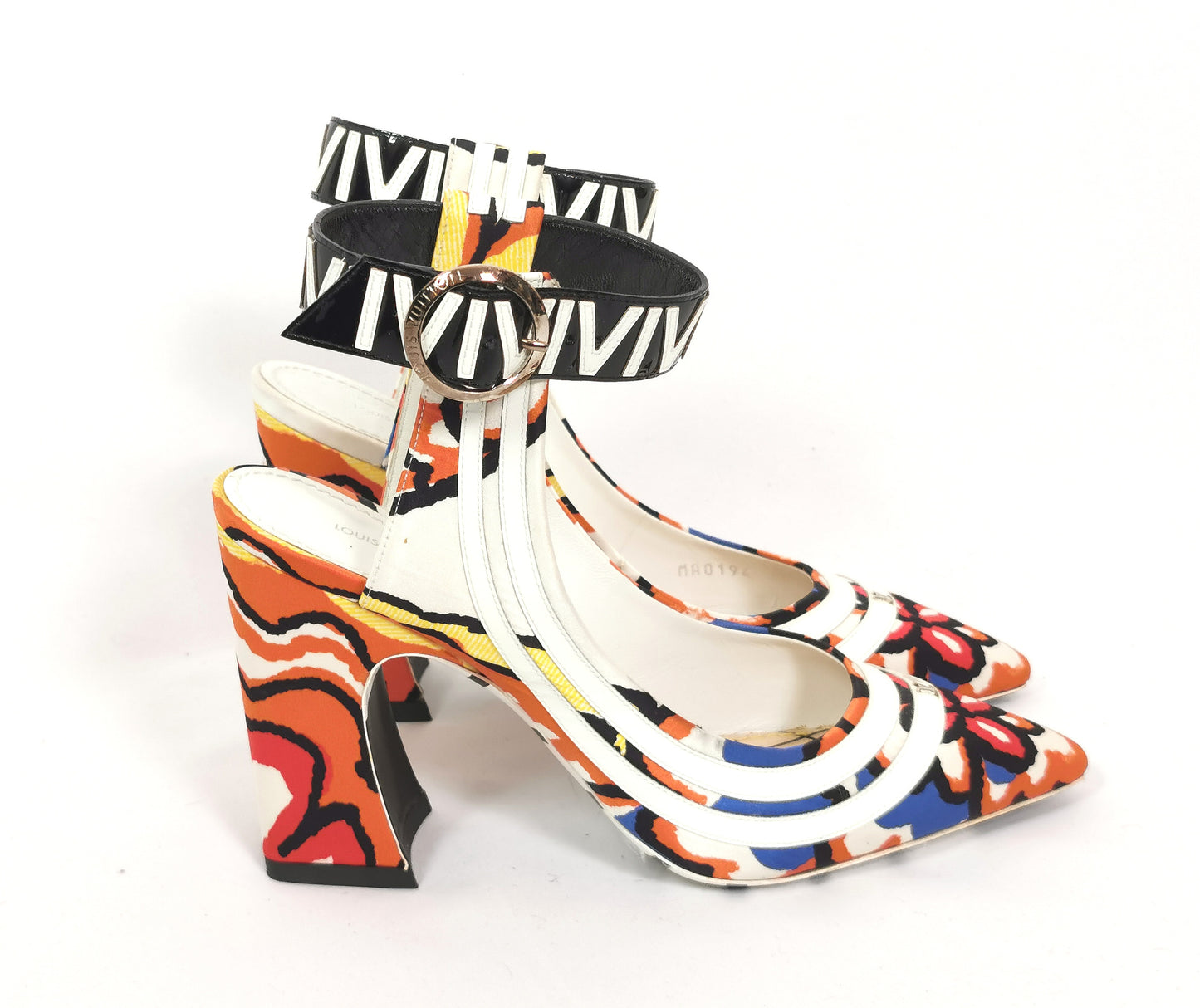 Louis Vuitton psychedelic shoes, Heels, Floral graffiti, Ankle Strap