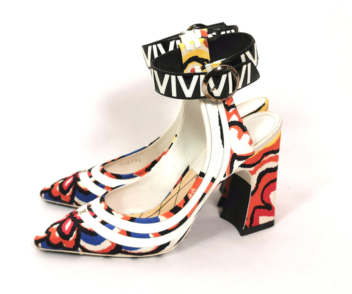 Louis Vuitton psychedelic shoes, Heels, Floral graffiti, Ankle Strap