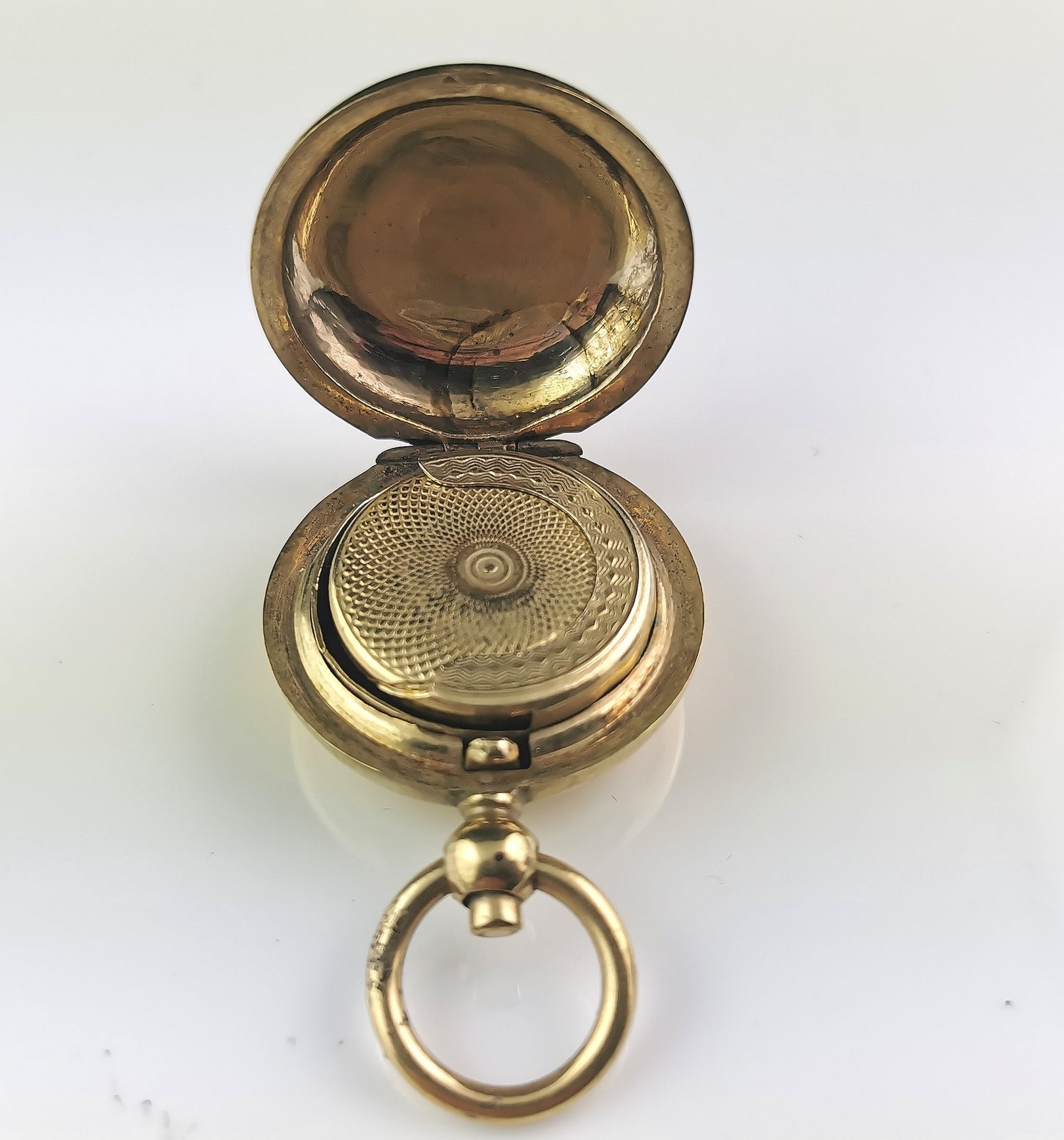 Antique gold plated sovereign case, holder, Pendant