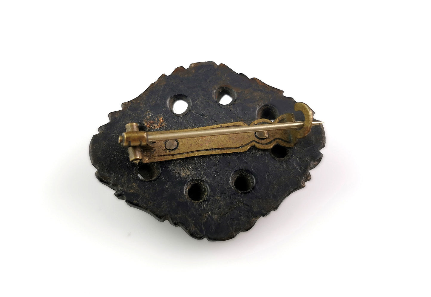 Antique Victorian Whitby Jet brooch