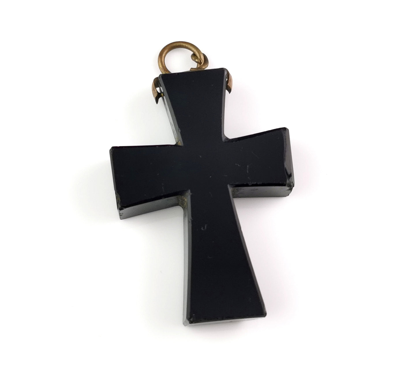 Antique Victorian Whitby Jet Cross pendant
