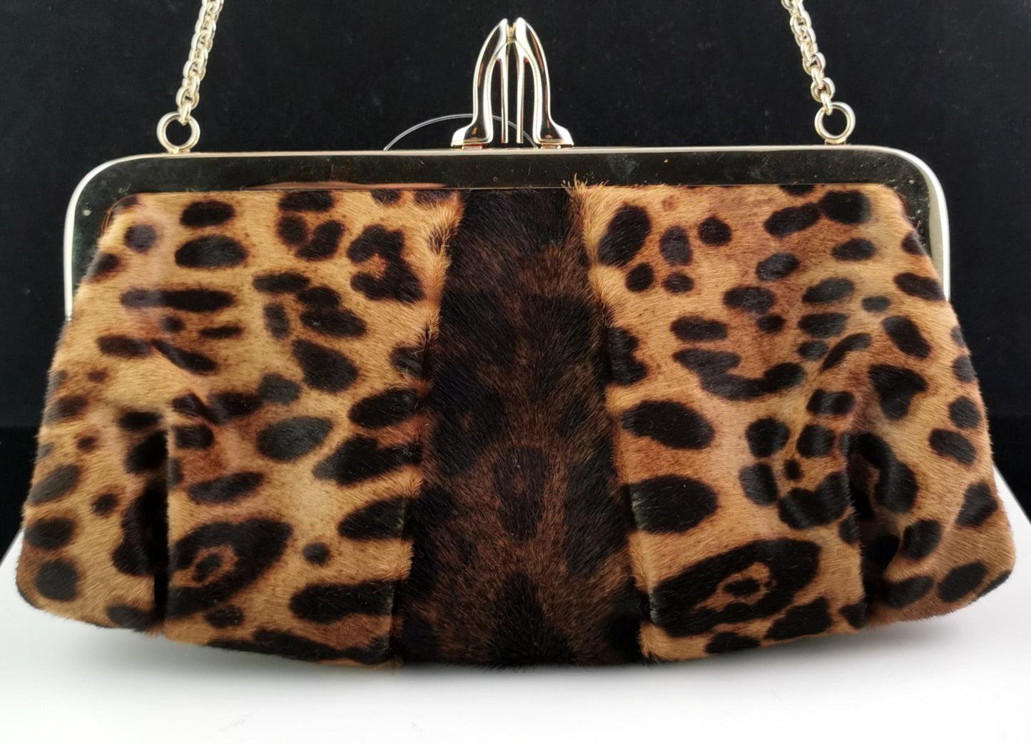 Christian Louboutin leopard print clutch purse, Loubi Lula, Handbag