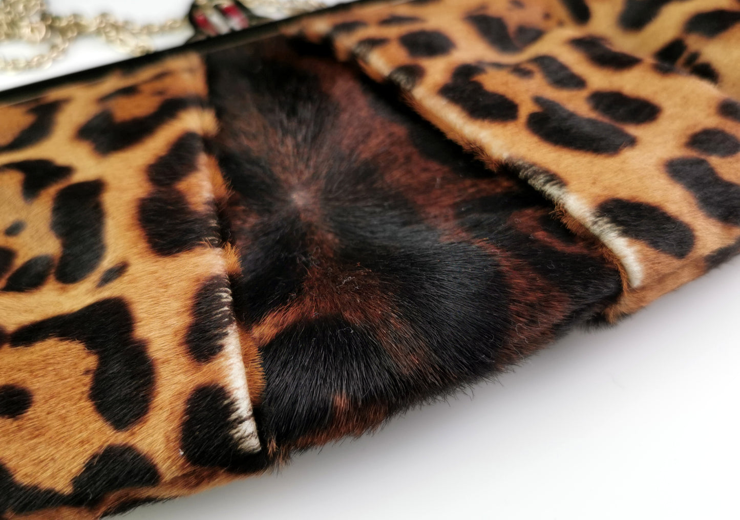Christian Louboutin leopard print clutch purse, Loubi Lula, Handbag