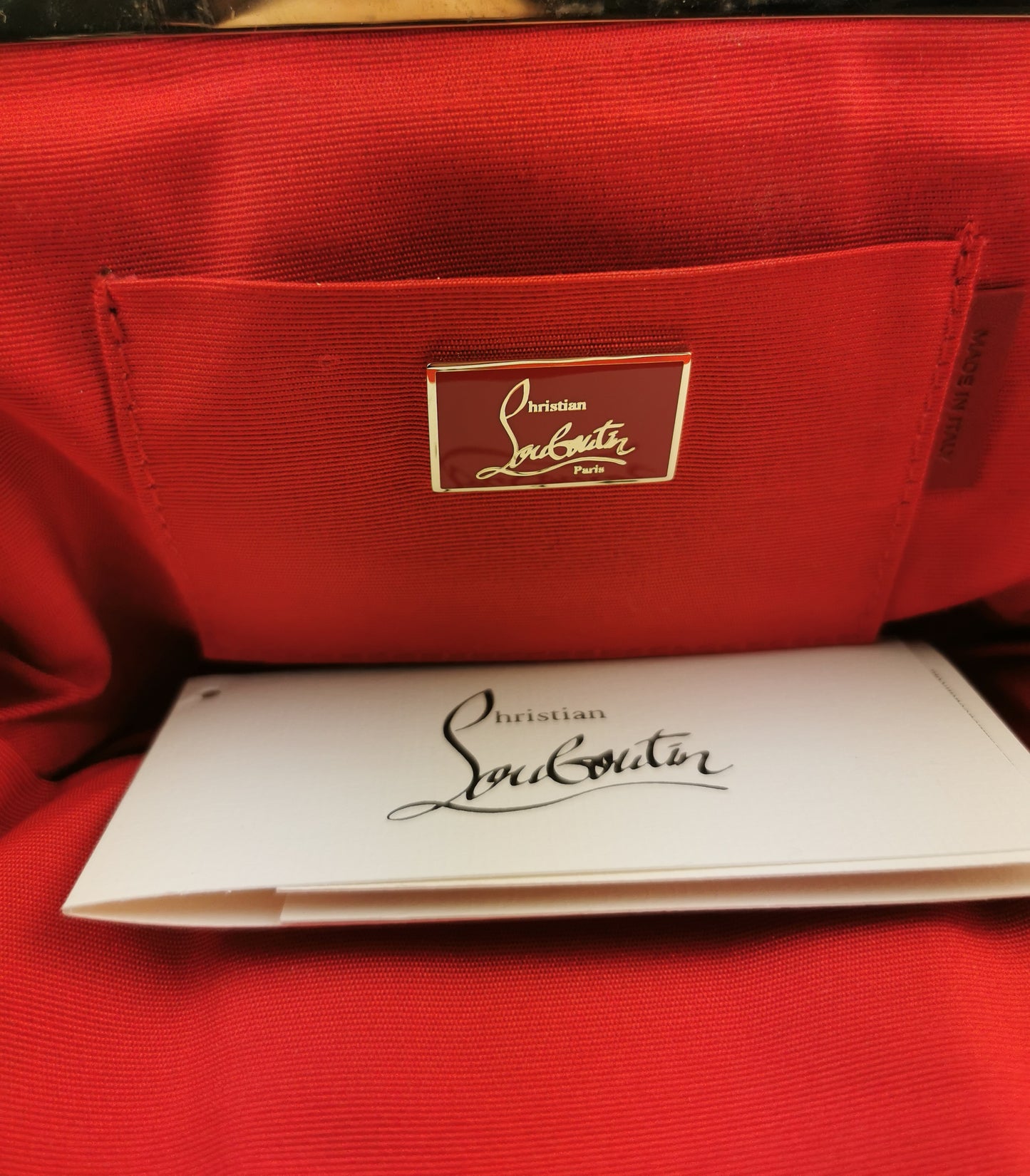 Christian Louboutin leopard print clutch purse, Loubi Lula, Handbag