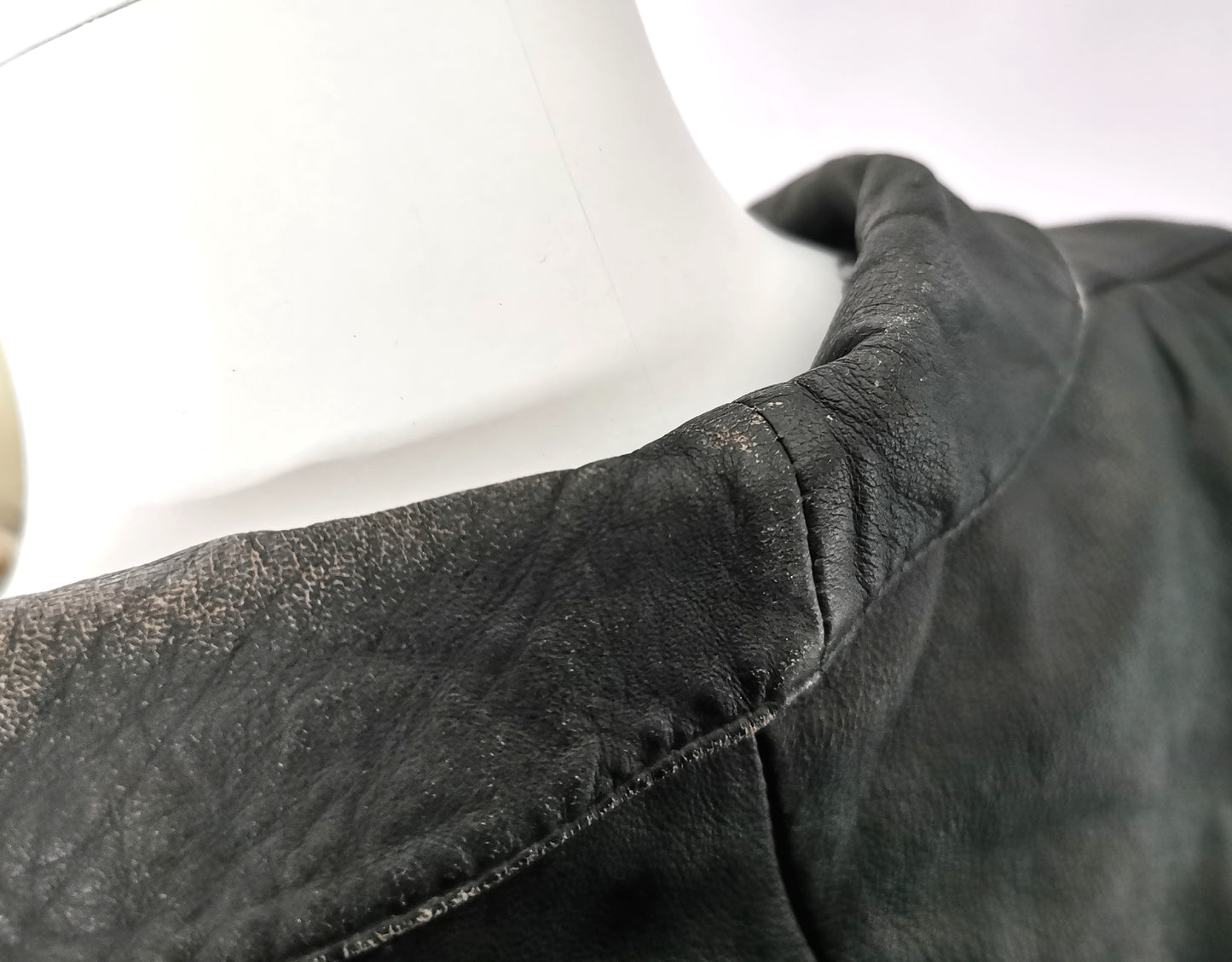 Vintage 1980s cropped Leather jacket, Tie front