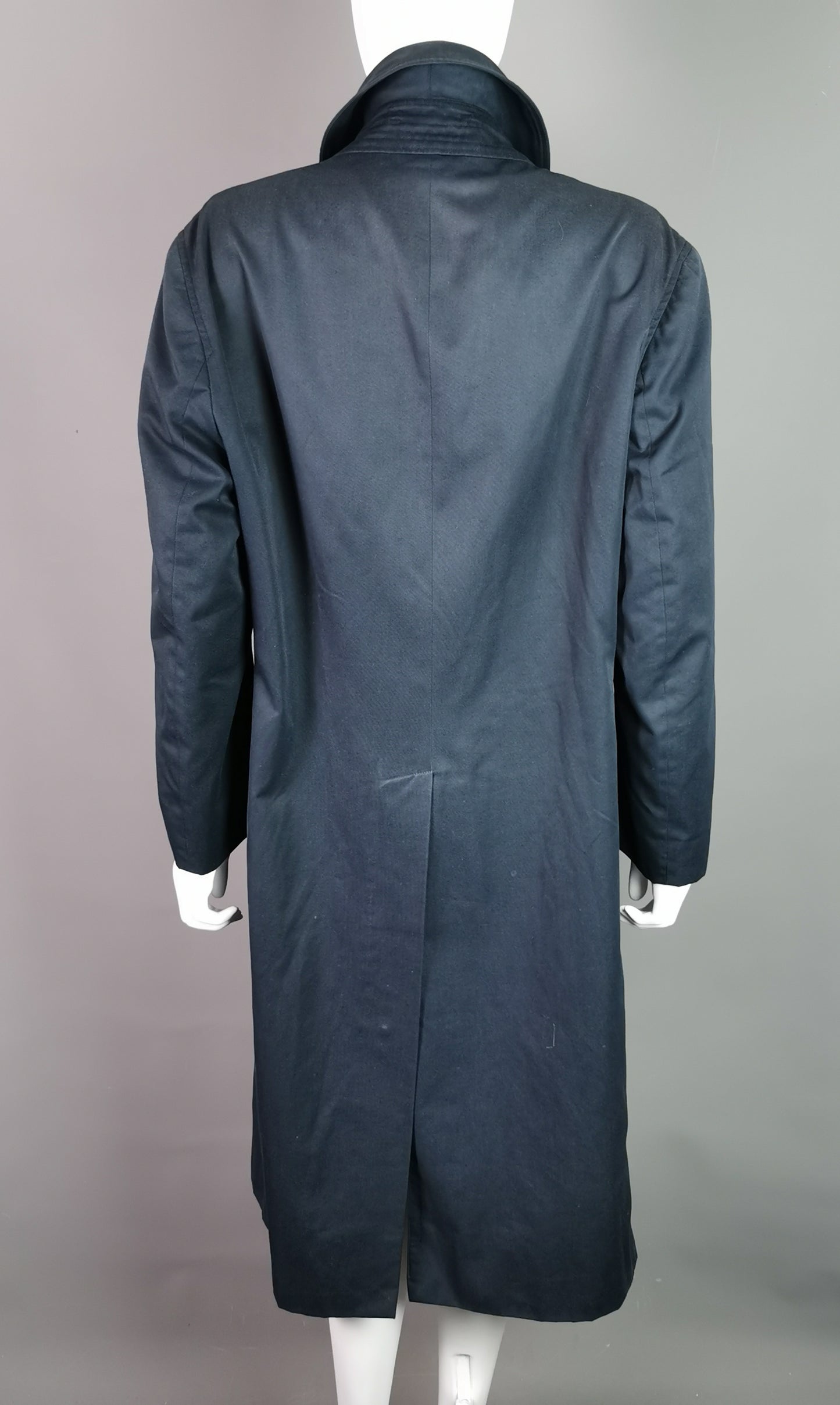 Vintage Mens Burberry navy trench coat, Mac