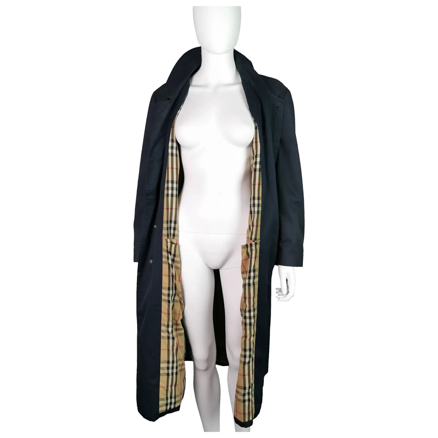 Vintage Mens Burberry navy trench coat, Mac