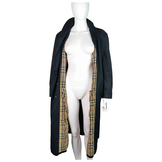 Vintage Mens Burberry navy trench coat, Mac