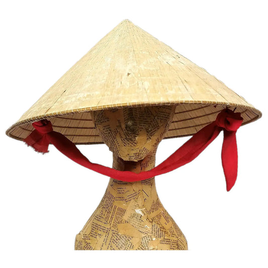 Vintage Traditional Asian straw sedge hat, coolie hat