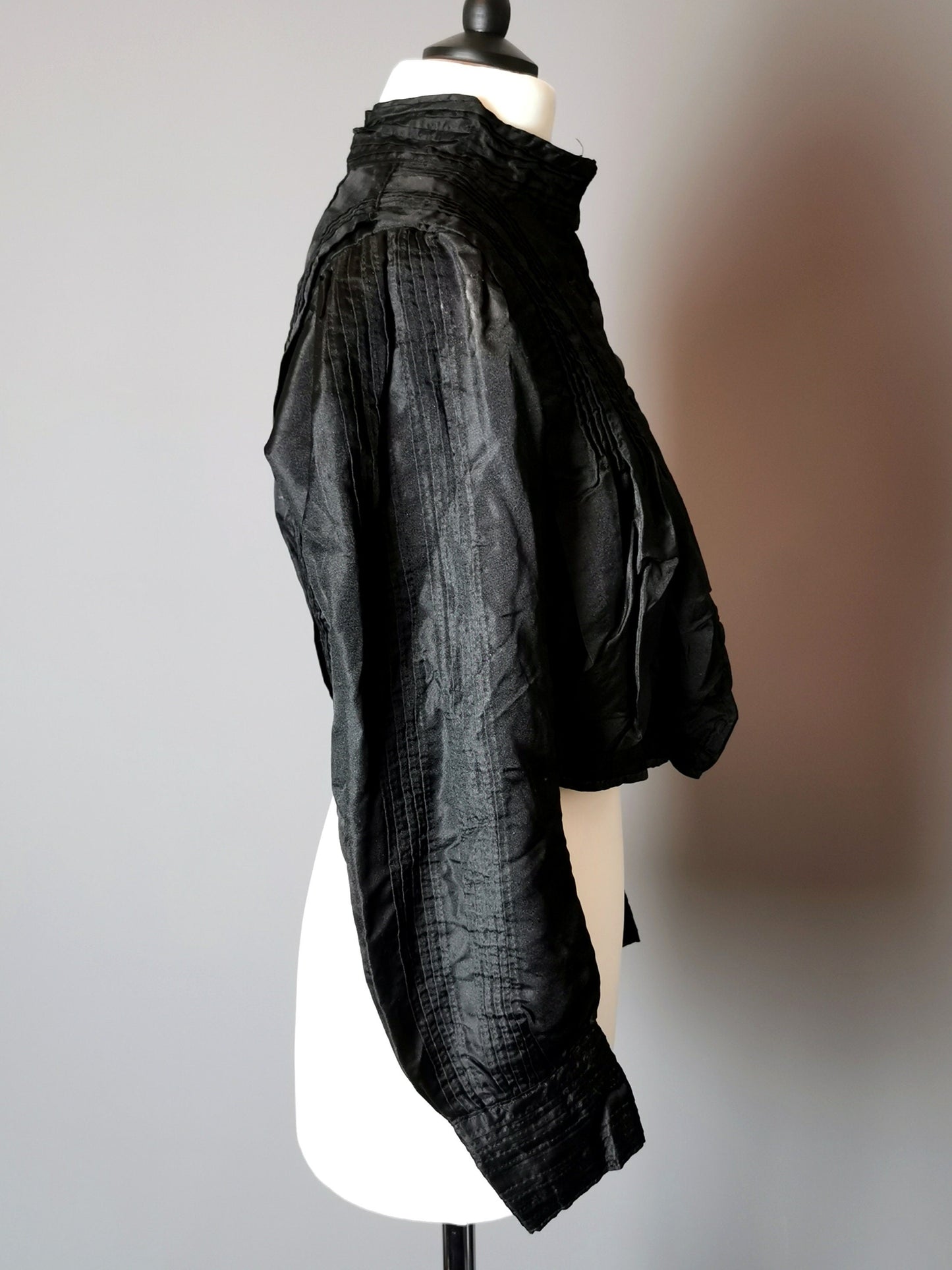 Victorian black satin bodice, blouse