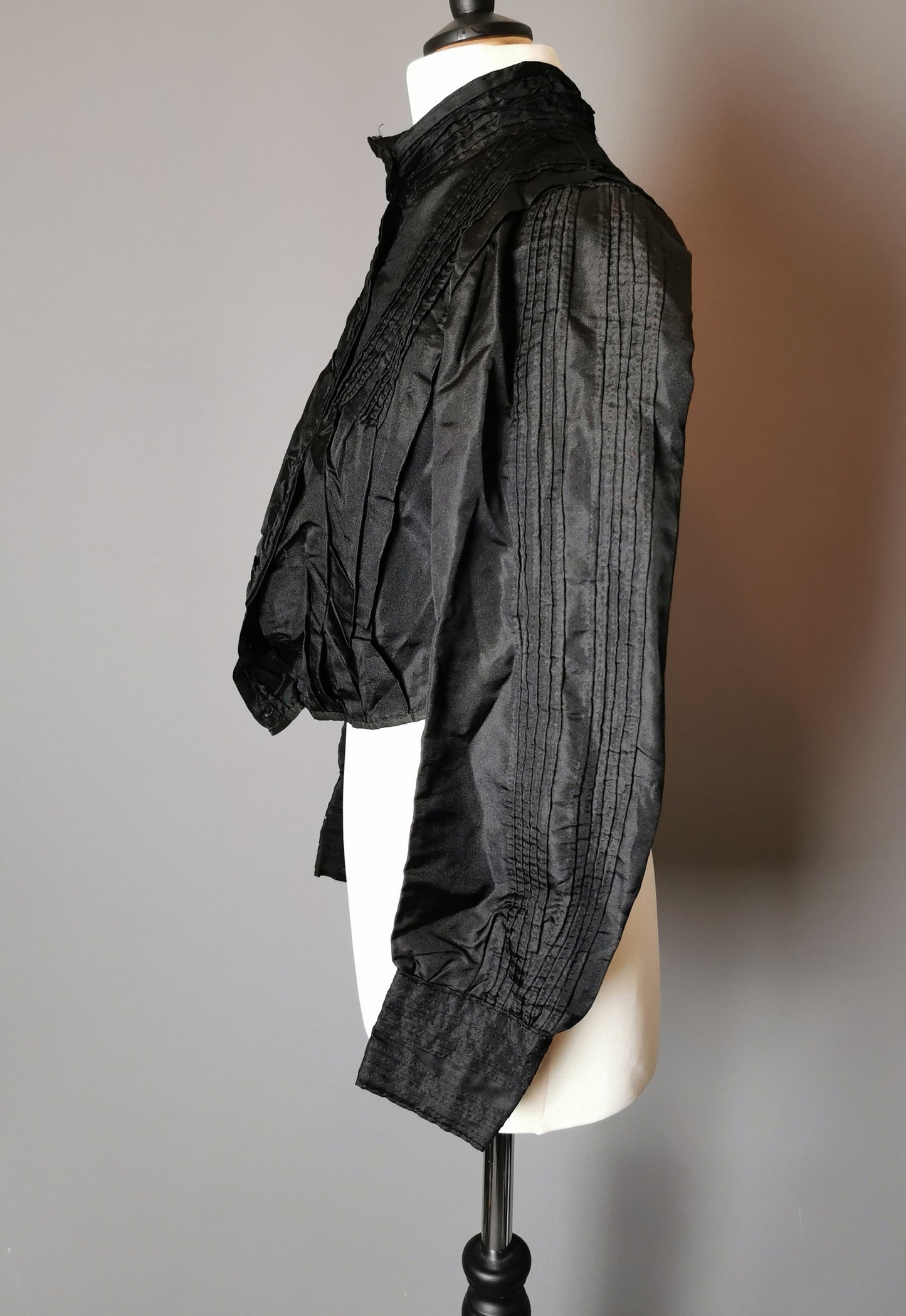 Victorian black satin bodice, blouse