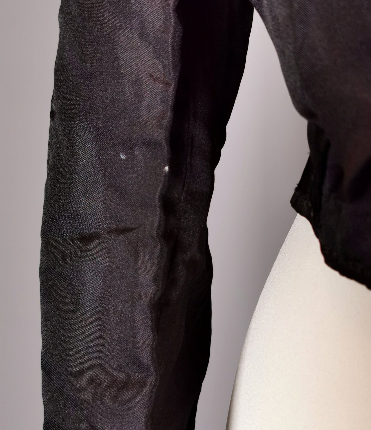 Victorian black satin bodice, blouse